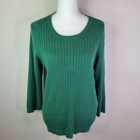Maison Jules Juniors Green Ribbed Crew Neck Sweater XXL - Picture 4 of 10
